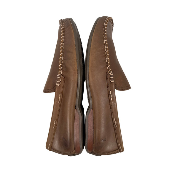 Frye Lewis Driver Loafers Mens 11 D Venetian Brown Leather Moccasin‎ Slip Ons main image 5